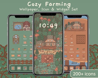 Cozy Farming App Icons, Wallpapers & Widgets: Stardew Valley Theme (Digital Download)