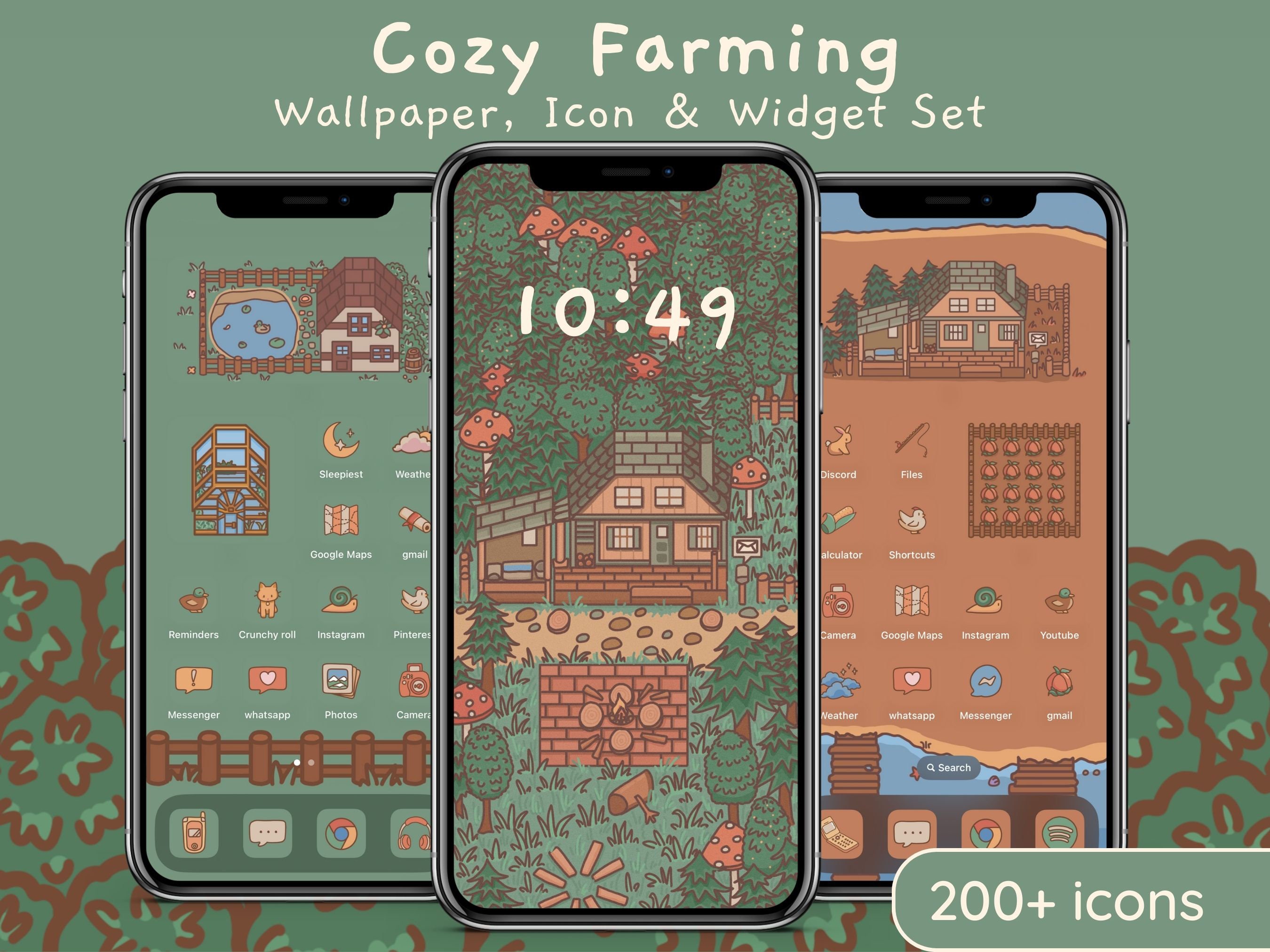 Cozy Farming App Icons, Wallpapers & Widgets: Stardew Valley Theme (Digital Download)