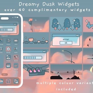 Dreamy Dusk Lofi Aesthetic iOS App Icons, Cute Pastel Wallpapers and Widgets for iPhone & Android zdjęcie 4