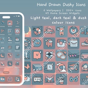 Dreamy Dusk Lofi Aesthetic iOS App Icons, Cute Pastel Wallpapers and Widgets for iPhone & Android zdjęcie 2