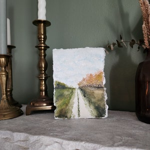Arte original em aquarela pintada à mão