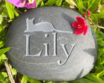 Personalized Pet Cat Memorial Stones - Cherish Your Beloved Companion's Memories Foreve