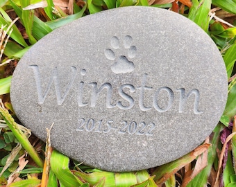 Custom Pet Memorial Stone | Personalized Tribute for Cherished Pets | Heartfelt Engraved Pet Keepsake