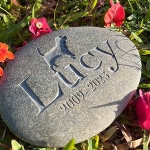 Pet Memorial Stones Custom Engraved Pet Memorial Stones Cherish Your Beloved Pet's Memory image 6