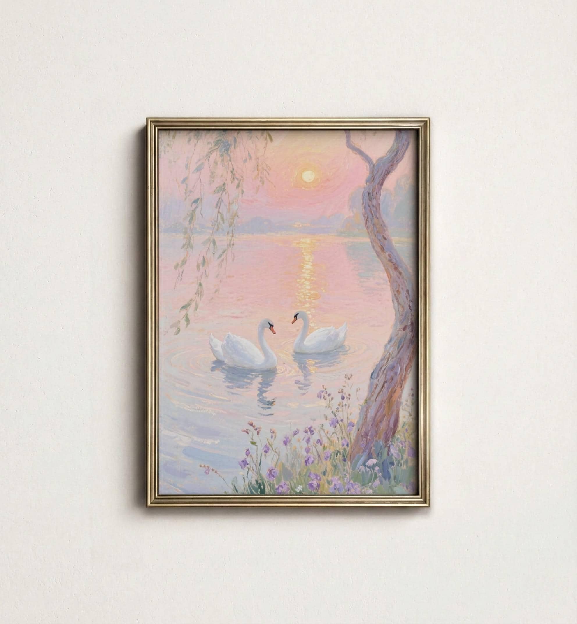ピンクの夕焼けの絵 - Etsy 日本