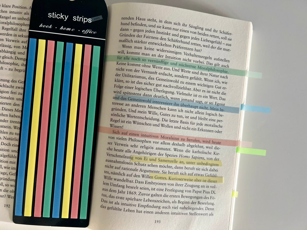 Long Sticky Notes Strips for Highlighting Etsy