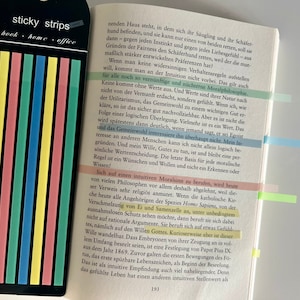 Long sticky notes strips for highlighting