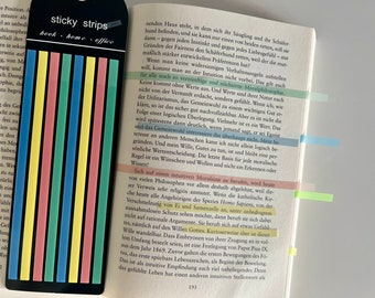 Long sticky notes strips for highlighting