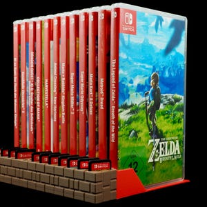 Nintendo Switchゲーム用ゲームホルダー、壁掛け、カートリッジとゲームケース用、カラーは自由に選択可能、