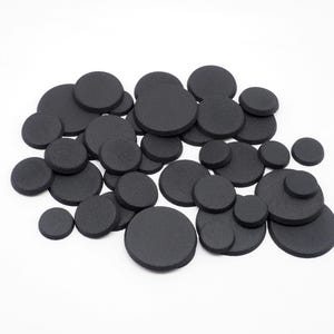 Tabletop Universal Base Set (25 mm, 32 mm, 40 mm, 50 mm) – Matte Effect & Texture suitable for DnD, Pathfinder, Warhammer | Round Base Set