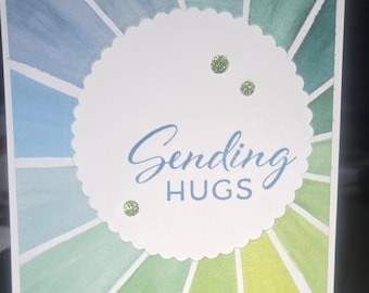 Sending Hugs, Thinking of you, handmade card [7043]