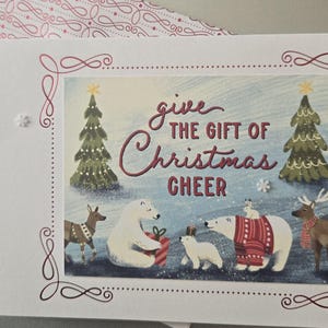 Polar Bear Christmas Card [411b]