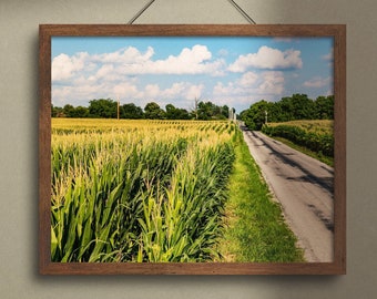 Midwest Landschaft Druck | Bauernhaus Dekor | Amerikanische Landschaftsfotografie | Ohio Farm Wandkunst
