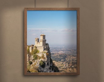 San Marino Print | Italian Travel Photography | European Castle Poster | Italy Travel Wall Art