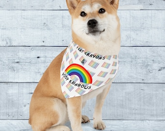 Funny Crayons Quote  WOOF-tastic Dog Bandana - Paw-some Style for Your Pup!, Perfect Gift for Dog Lovers, Dog Style - Pet Bandana Collar