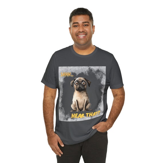 Funny Pug Shirt, Wear Friendly Pug Tee In Bark Side T-Shirts Funny Pug Shirt, Wear Friendly Pug Tee In Bark Side T-Shirts