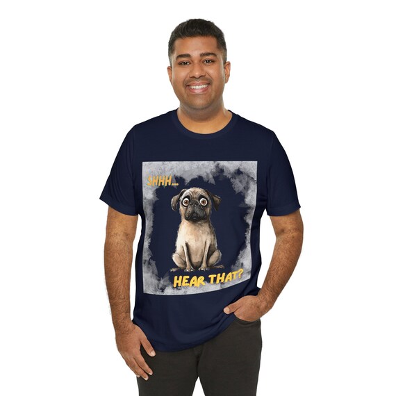 Funny Pug Shirt, Wear Friendly Pug Tee In Bark Side T-Shirts Funny Pug Shirt, Wear Friendly Pug Tee In Bark Side T-Shirts