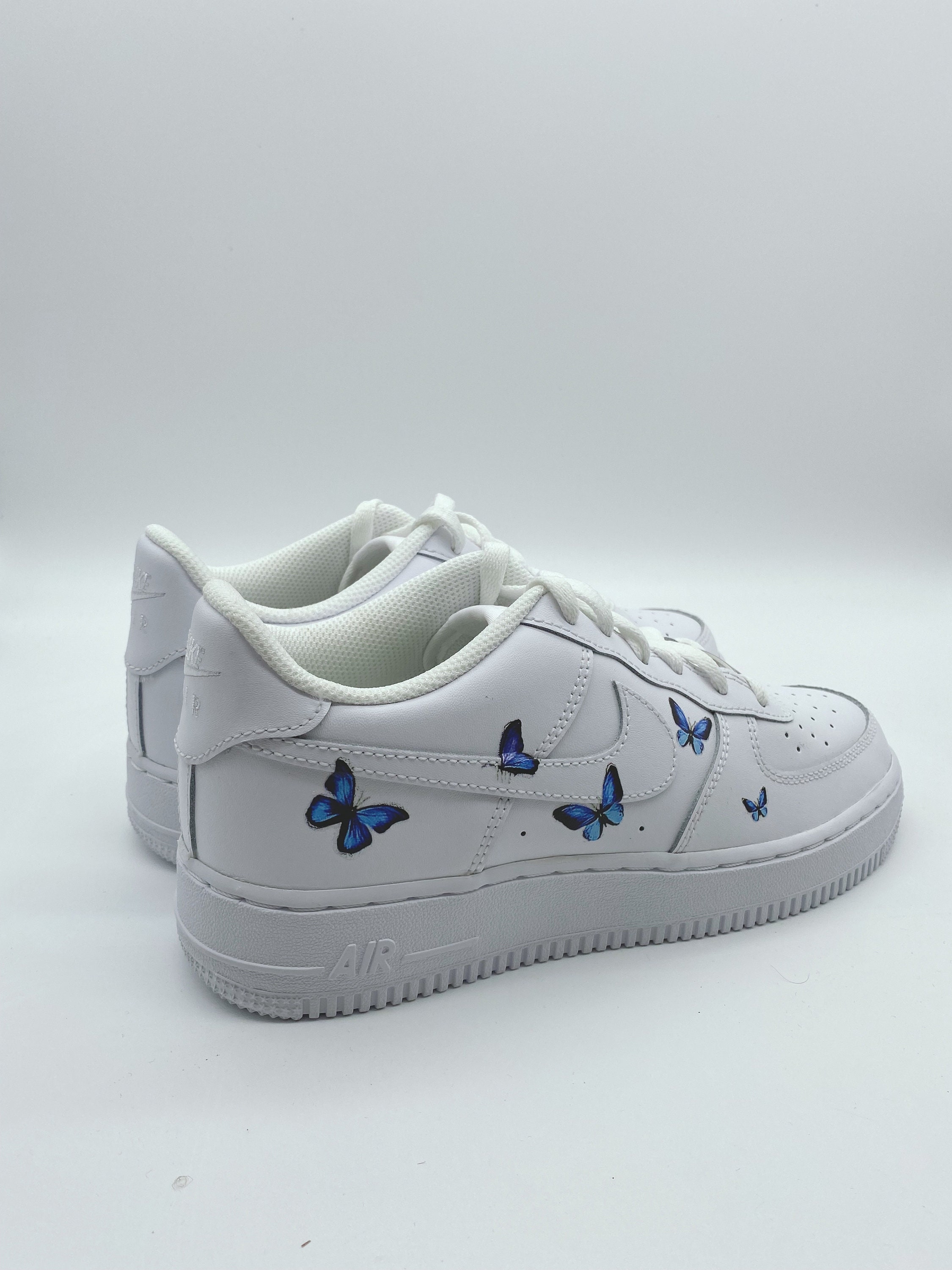 Custom Air Force 1 butterfly Butterfly AF1 Blue Etsy