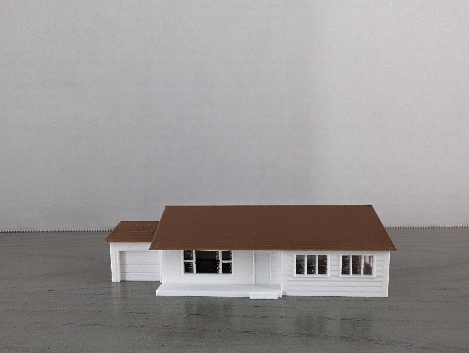 Scale Model Ranch House N Scale House Ranch Style With Garage - Customize Your Colors - 3D ...