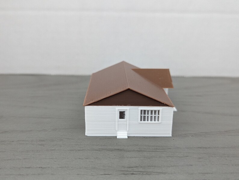 Scale Model Ranch House N Scale House Small Ranch Style - Customize Your Colors - 3D Printed ...