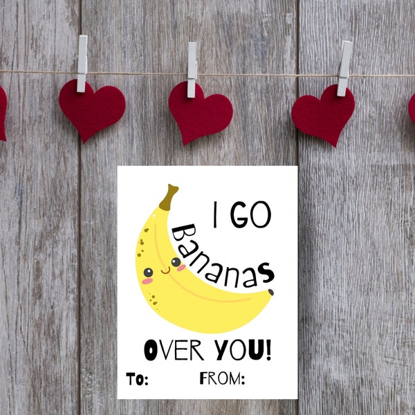 Banana Valentine Etsy