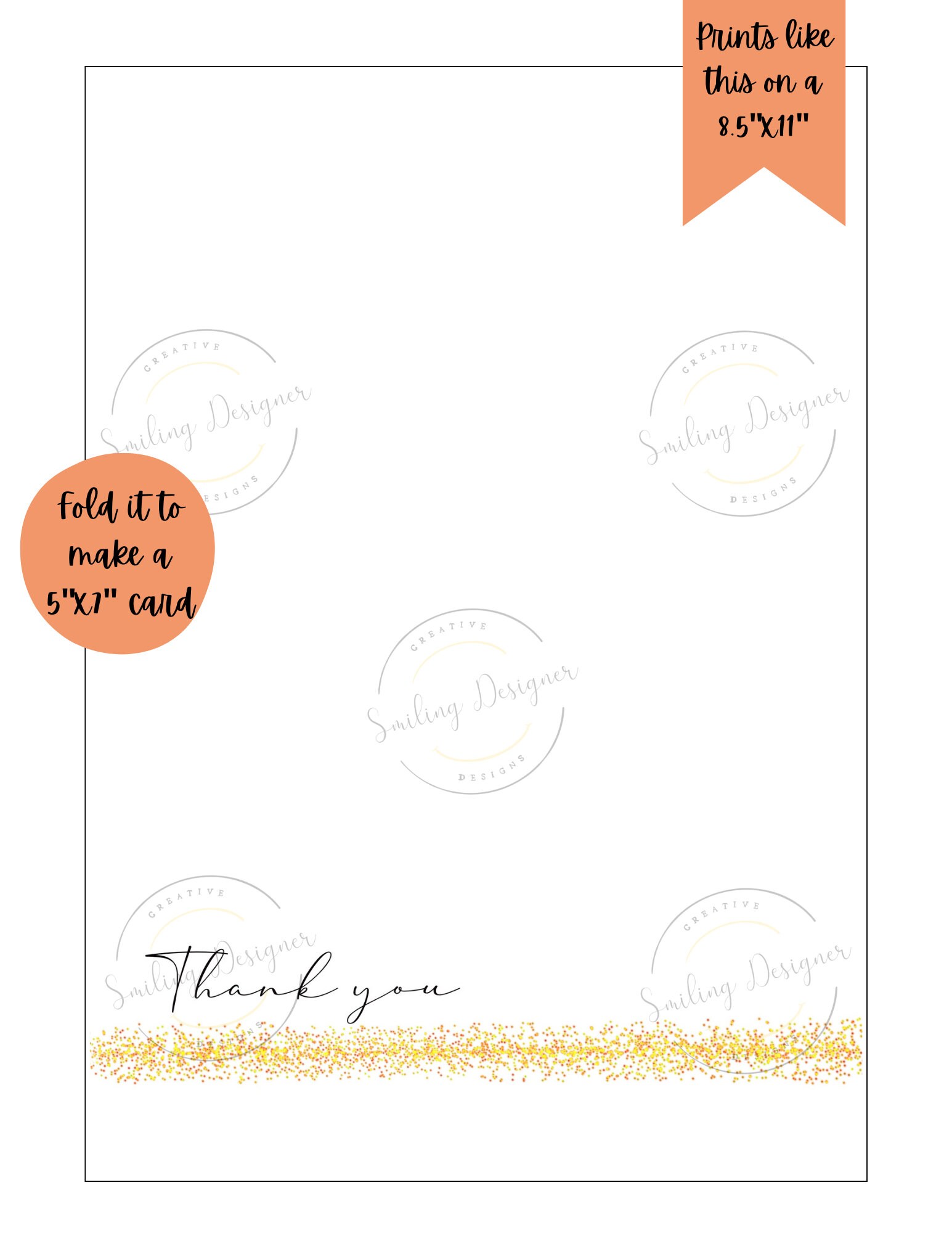 Thank You Card Printable, Instant Download, Sparkling Appreciation ...