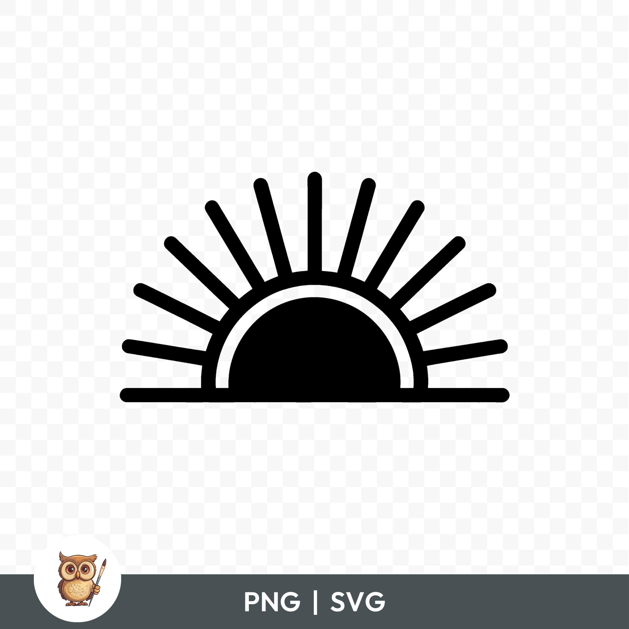 Sunrise SVG Bundle, Sun Clipart, 15 Sunrise Cut Files for Cricut, PNG ...