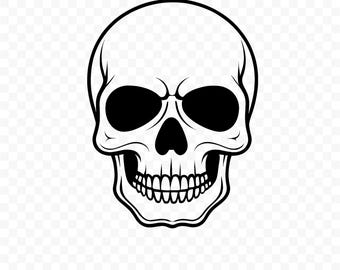 Skull SVG: Skull Cut File, Skull PNG, Skull Silhouette, Skull Cricut, Skull Clipart, Skull Vector, Skull Printable