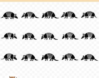 Armadillo SVG Bundle, Armadillo Clipart, 15 Armadillo Cut Files for Cricut, PNG and SVG, Vector Image Cut Files, Printable