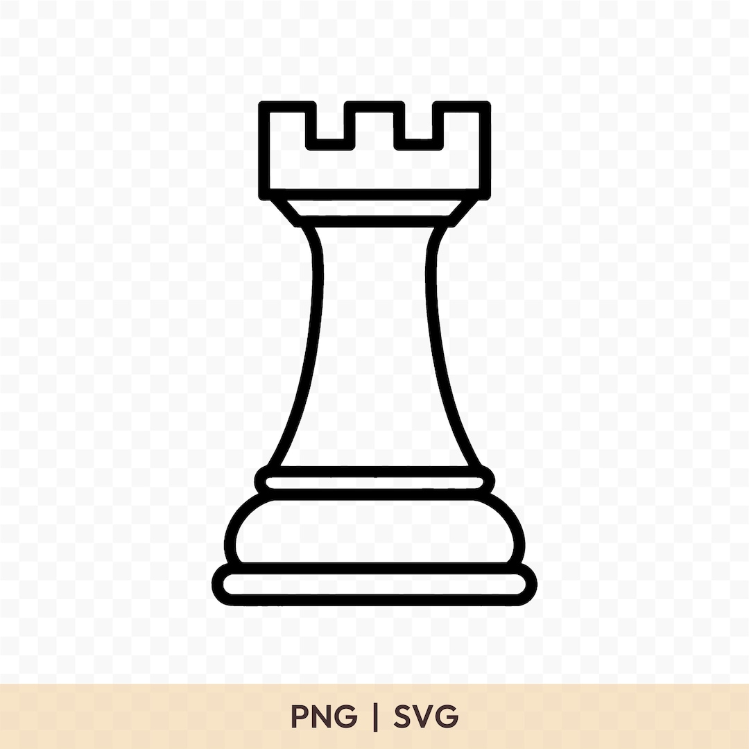 Chess Rook Piece SVG: Chess Castle Cut File for Cricut, Chess Rook PNG ...