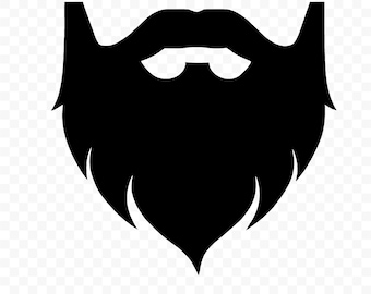 Beard SVG: Beard Cut File, Beard PNG, Beard Silhouette, Beard Cricut, Beard Clipart, Beard Vector, Beard Printable