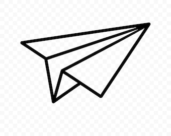 Paper Airplane SVG: Cut File, PNG, Silhouette, Cricut, Clipart