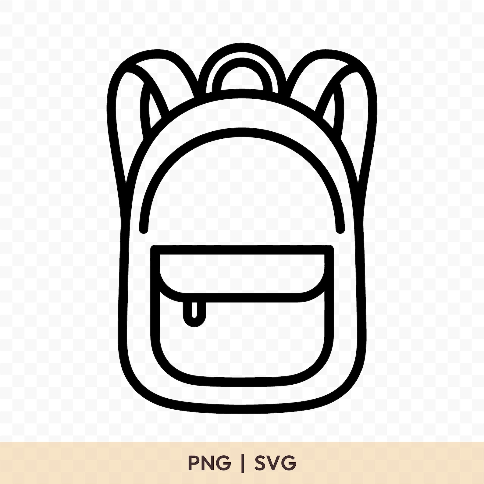 Child Backpack SVG: Backpack Cut File for Cricut, Silhouette, Digital ...