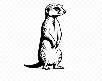 Meerkat SVG: Meerkat Cut File, Meerkat PNG, Meerkat Silhouette, Meerkat Cricut, Meerkat Clipart, Meerkat Vector, Meerkat Printable