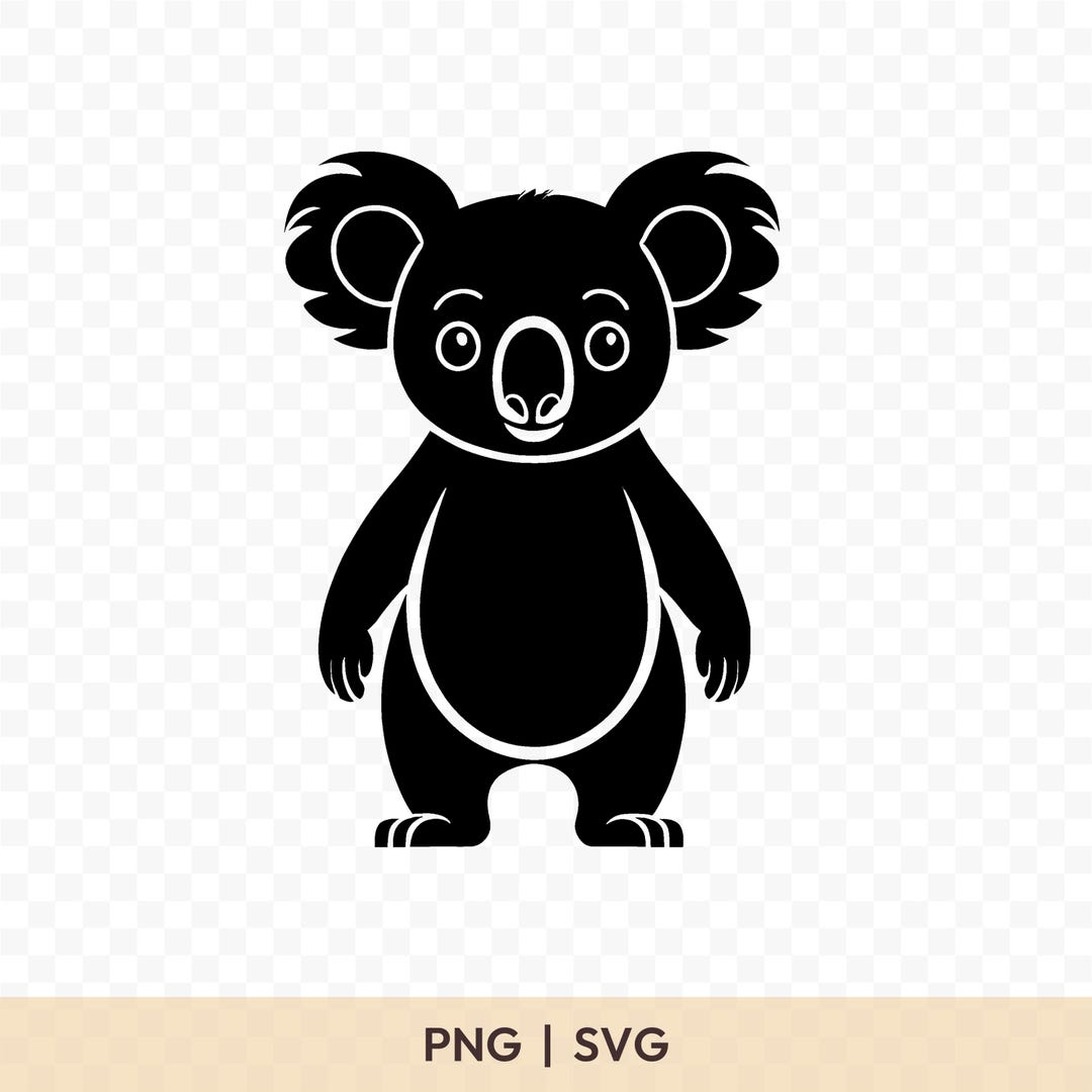 Koala Vector Ripped Koala SVG: Koala Cut File, Koala PNG, Koala Silhouette, Koala Cricut ...