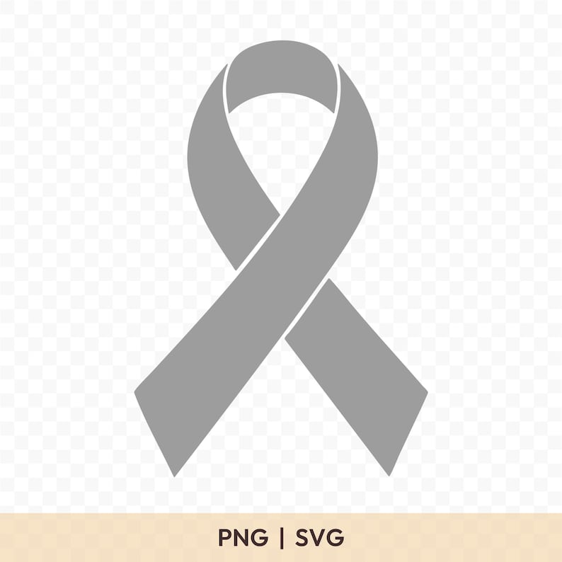 Brain Cancer Awareness Ribbon SVG: Brain Cancer Cut File, Awareness ...