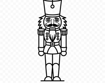 Schiaccianoci Soldato SVG: File di taglio Schiaccianoci, Schiaccianoci PNG, Schiaccianoci Cricut, Clipart Schiaccianoci, Clipart di Natale