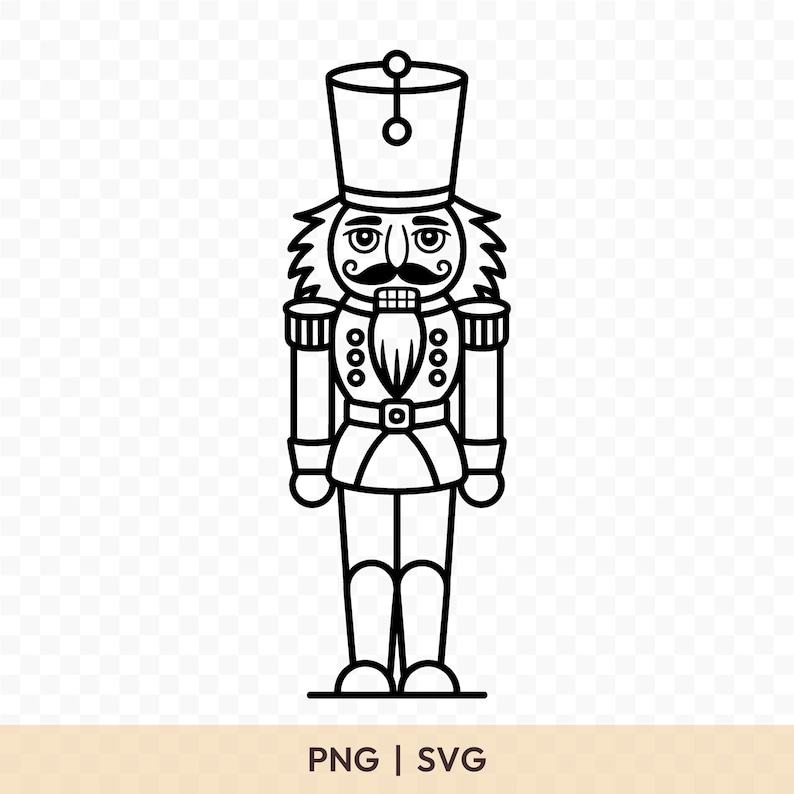 Schiaccianoci Soldato SVG: File di taglio Schiaccianoci, Schiaccianoci PNG, Schiaccianoci Cricut, Clipart Schiaccianoci, Clipart di Natale immagine 1