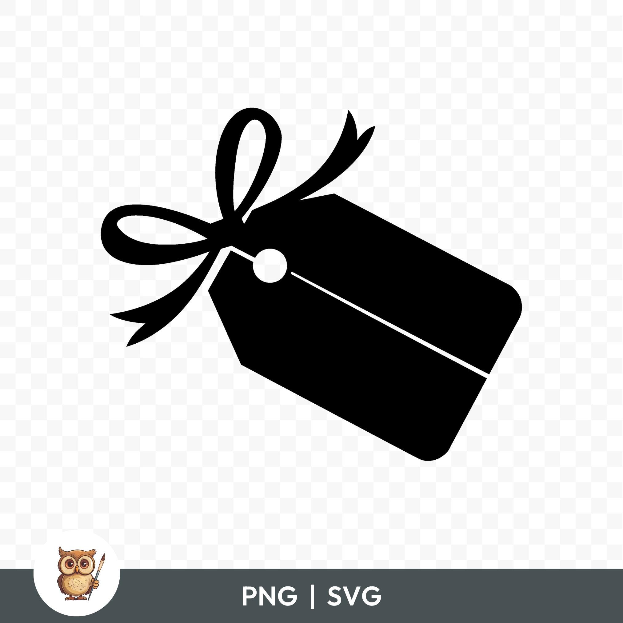 Gift Tag Silhouette SVG Bundle, Gift Tag Clipart, 15 Gift Tag Cut Files ...