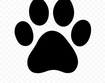 Dog Paw Print SVG: Paw Cut File, Paw PNG, Paw Silhouette, Paw Cricut, Paw Clipart, Vector, Printable, Pet Lover Design