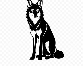 Coyote SVG: file di taglio Coyote, Coyote PNG, sagoma di Coyote, Coyote Cricut, clipart di Coyote, vettore di Coyote, stampabile di Coyote