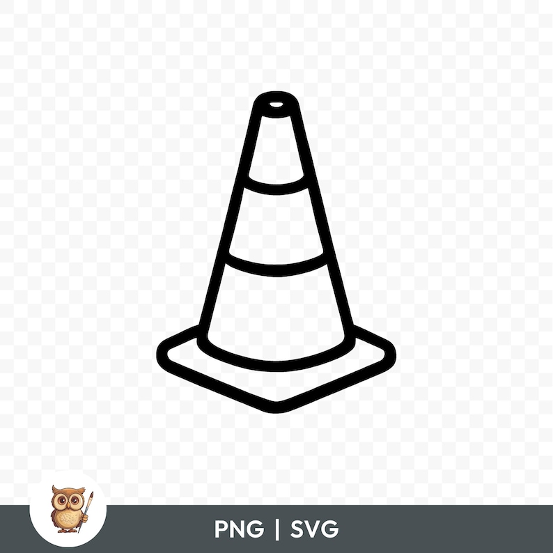 Wide Base Line Drawing Traffic Cone SVG Bundle, Traffic Cone Clipart, 15 Traffic Cone Cut ...