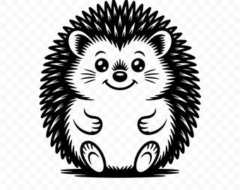 Cute Hedgehog SVG: Cut File for Cricut, Silhouette, Digital Download, Printable Clipart, Animal Vector, Hedgehog Art