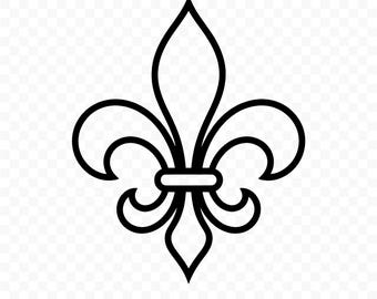 Fleur De Lis SVG: Archivo de corte para Cricut, Fleur De Lis Outline, Fleur De Lis PNG, Imágenes Prediseñadas imprimibles, Uso comercial, Arte vectorial