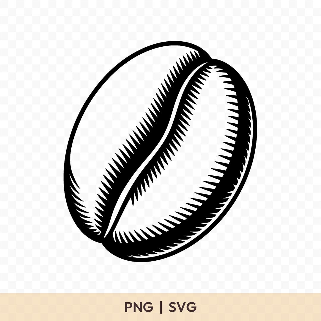 Coffee Bean SVG: Coffee Bean Cut File, PNG, Cricut, Silhouette ...