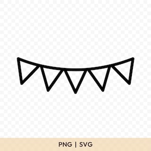 Bunting SVG: Cut File for Cricut, Silhouette, Digital Download, Printable Clipart, Party Decor SVG