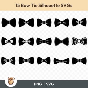 Bundle di silhouette di papillon SVG, clipart di papillon, 15 file di taglio di silhouette di papillon per Cricut, PNG e SVG, file di taglio di immagini vettoriali, stampabili
