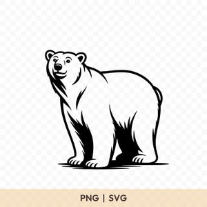 Polar Bear SVG: Polar Bear Cut File, Polar Bear PNG, Polar Bear Cricut, Polar Bear Clipart, Polar Bear Vector
