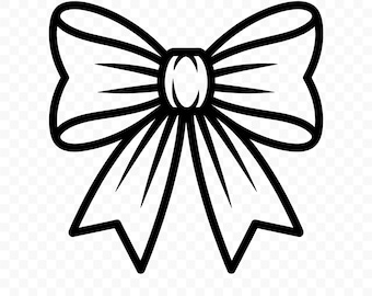 Christmas Bow SVG Cut File for Cricut, Silhouette, Digital Download, Printable Clipart, Holiday Bow Vector, Festive Decor