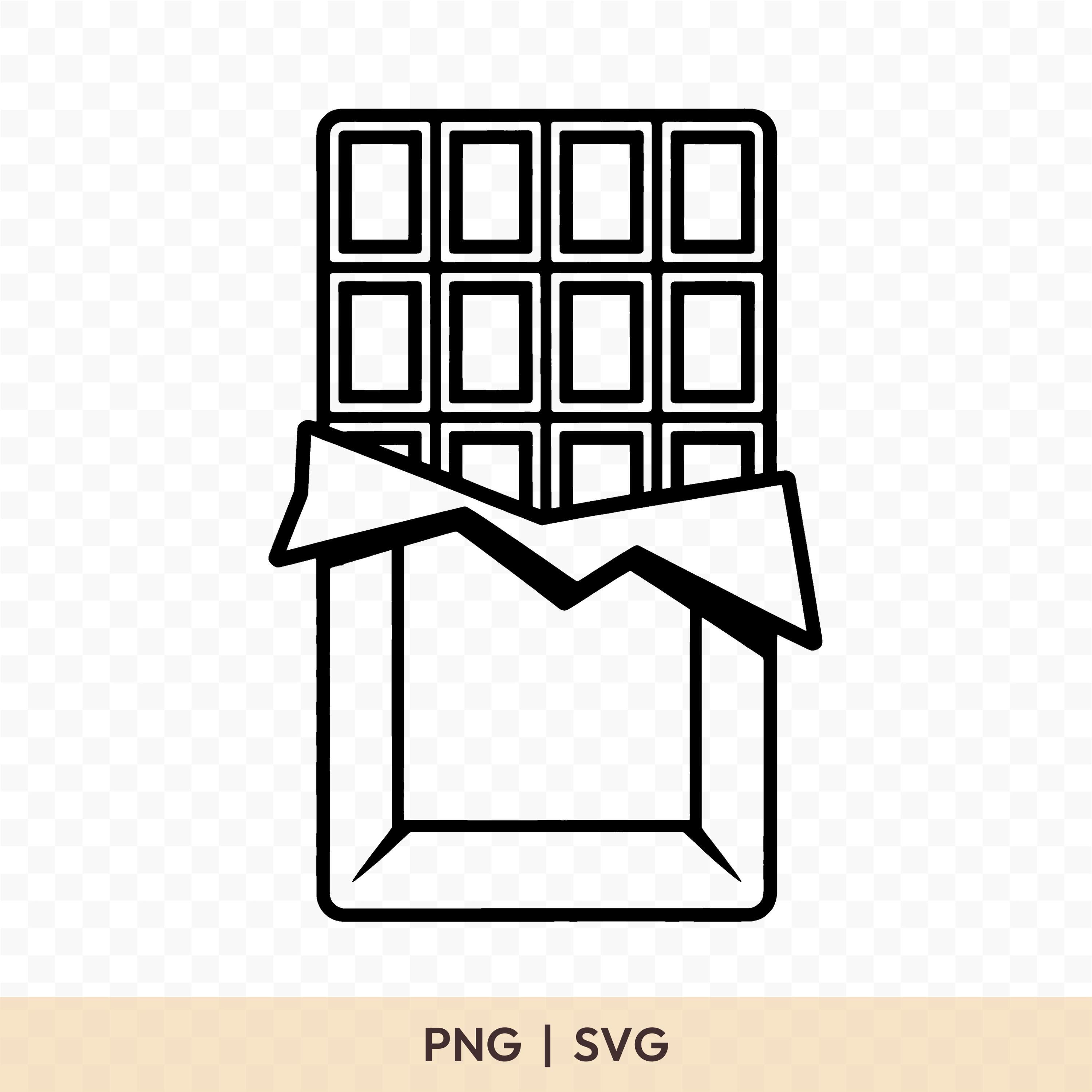 Chocolate Bar SVG: Chocolate Bar Cut File, PNG, Cricut, Silhouette ...